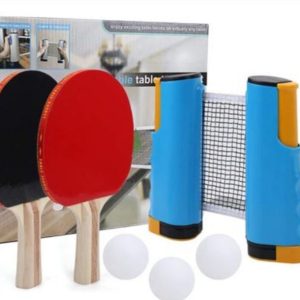 Set za stoni tenis komplet mrezica loptice 12kom i 2 reketa