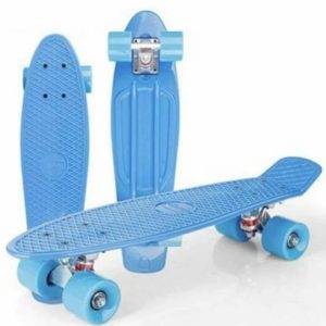 Penibord skejtbord 56cm svetleci tockovi plavi