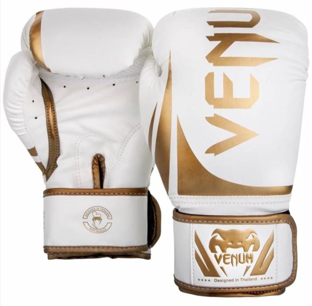 Rukavice za boks VENUM bele za sparing