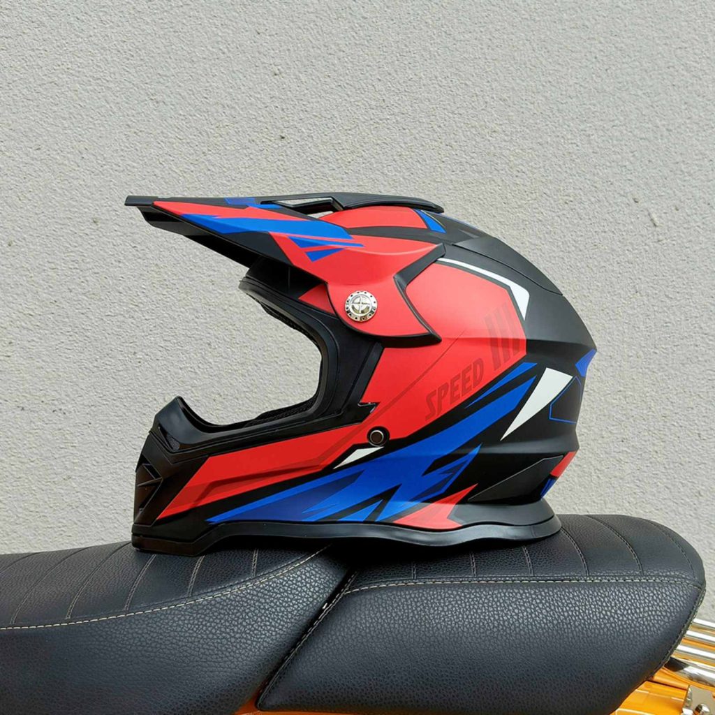 Kaciga za motor kros crvena