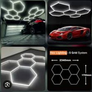 Hexagon led osvetljenje za auto servise 5 polja