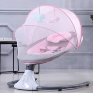 Elektricna ljuljaska njihalica za bebe roze S-Y608