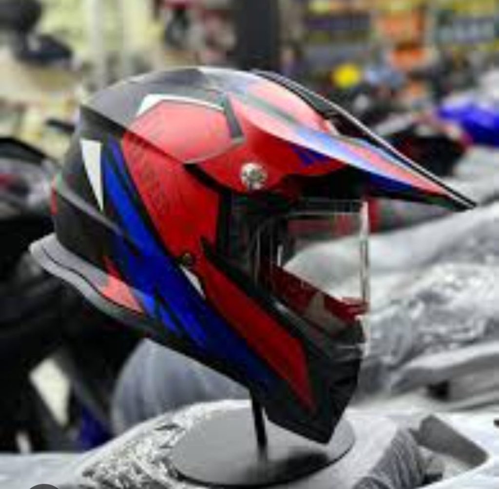 Kaciga za motor kros crvena