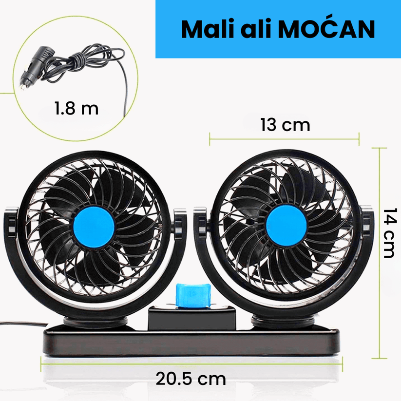 Osvežavajući Ventilator za Vaš automobil 12v