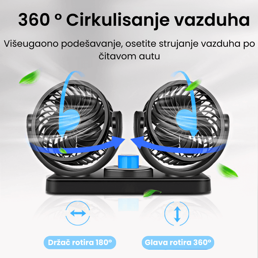 Osvežavajući Ventilator za Vaš automobil 12v