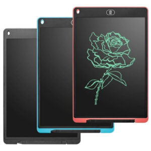 LCD tabla za pisanje 12 inca pisi brisi tablet na baterije crni roze i plavi