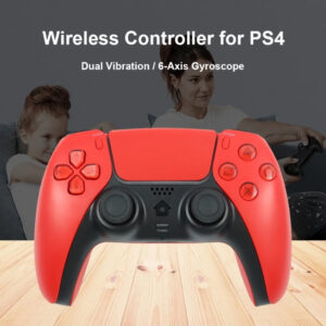 Dzojstik T28 bezicni za PS4 -plavi -crveni -crni