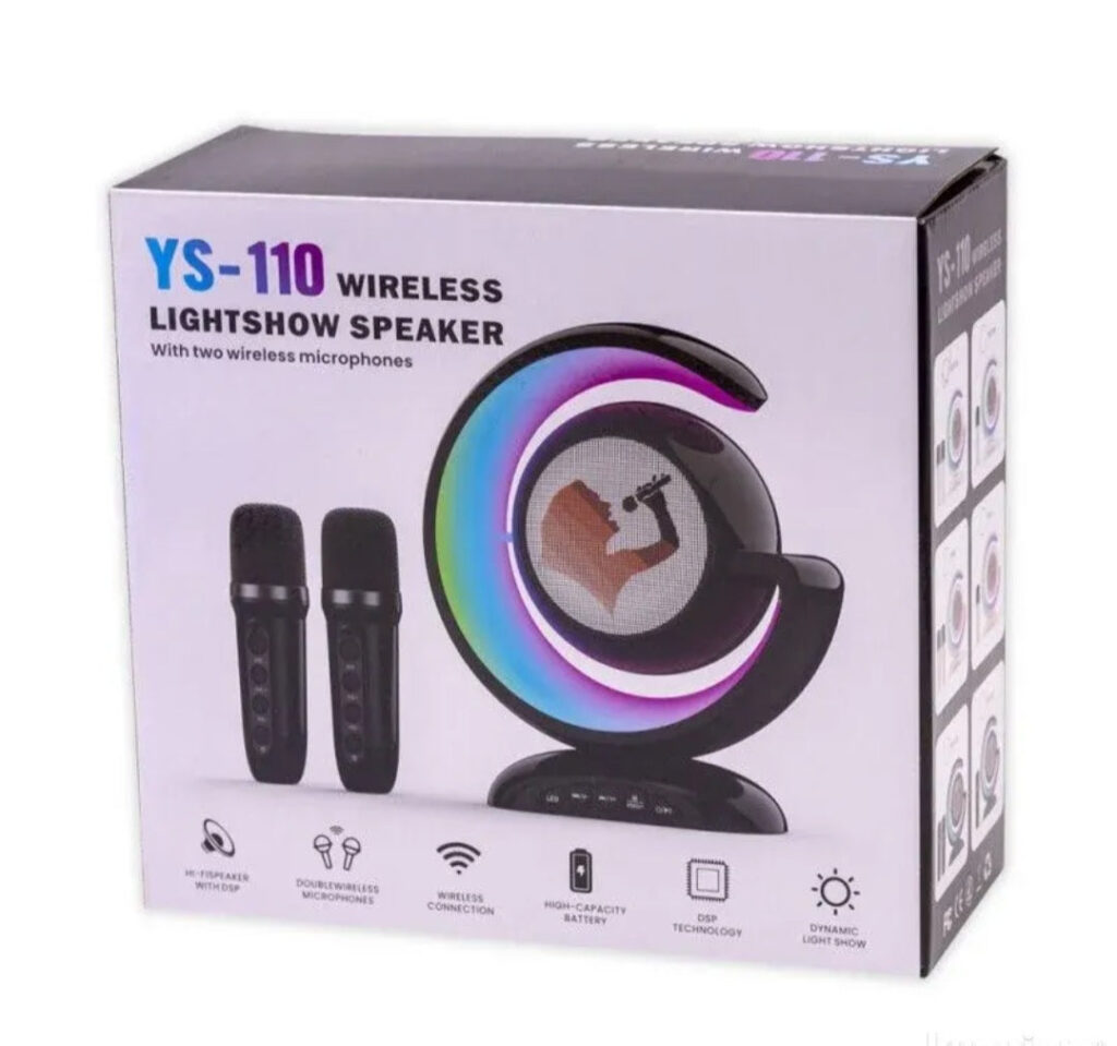 Zvucnik karaoke lampa sa 2 mikrofona YS-110