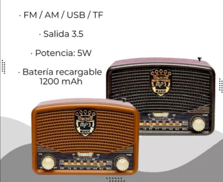 Retro radio tranzistor na baterije MK 619 BT