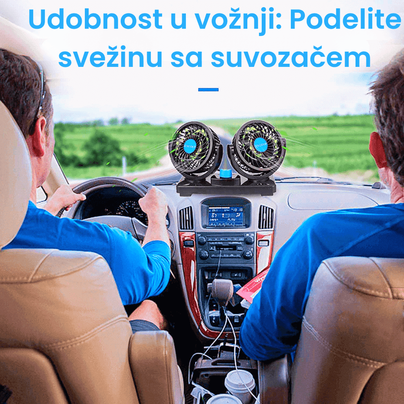 Osvežavajući Ventilator za Vaš automobil 12v
