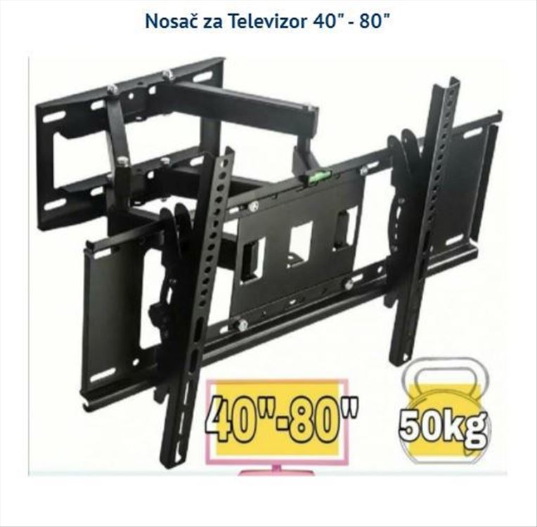 Nosac za televizor zglobni 40 - 70 inča sa dva zgloba