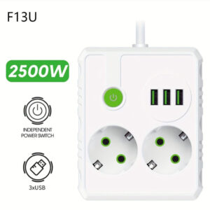 Uticnica dupla sa 3 usb porta 2500w