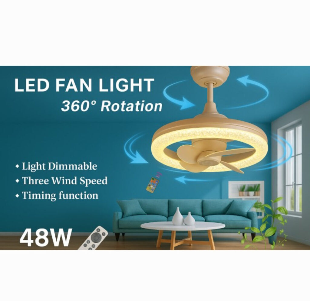Led plafonska lampa sa ventilatorom 48w