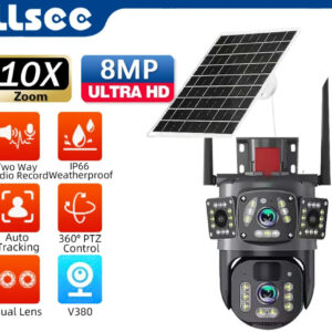 4G SIM solarna kamera, 4K sa 4 sociva V380 LLSEE