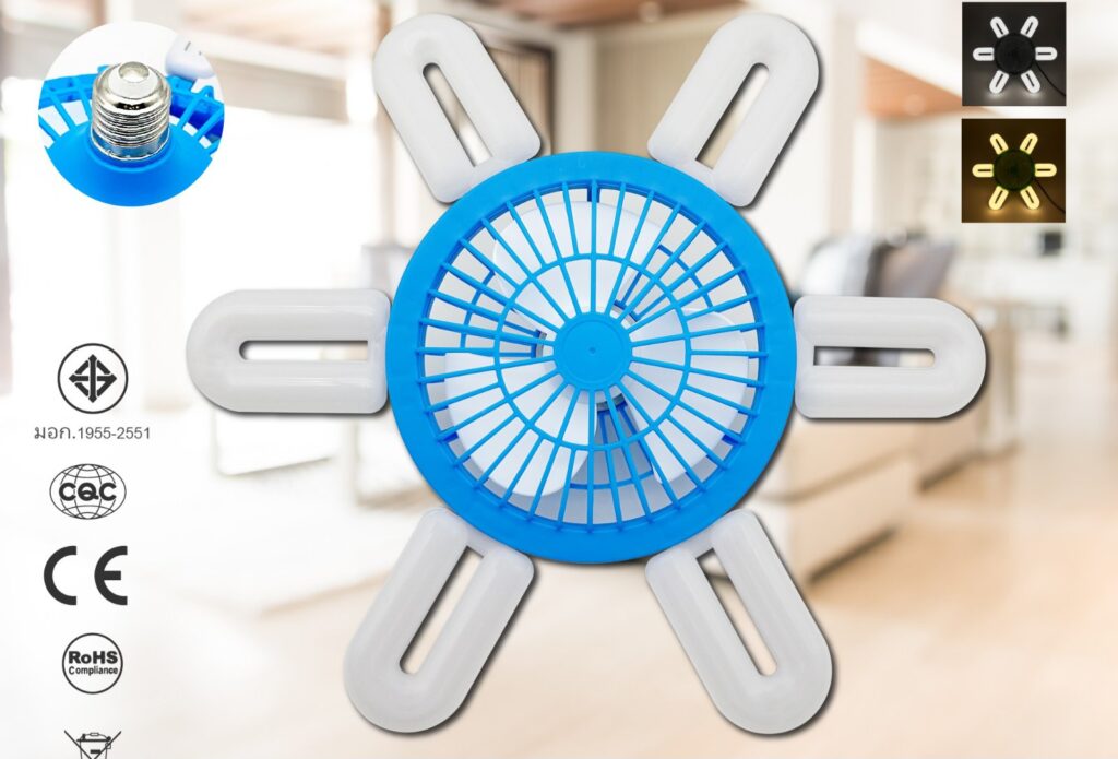 Sijalica - ventilator led sa daljinskim 60w