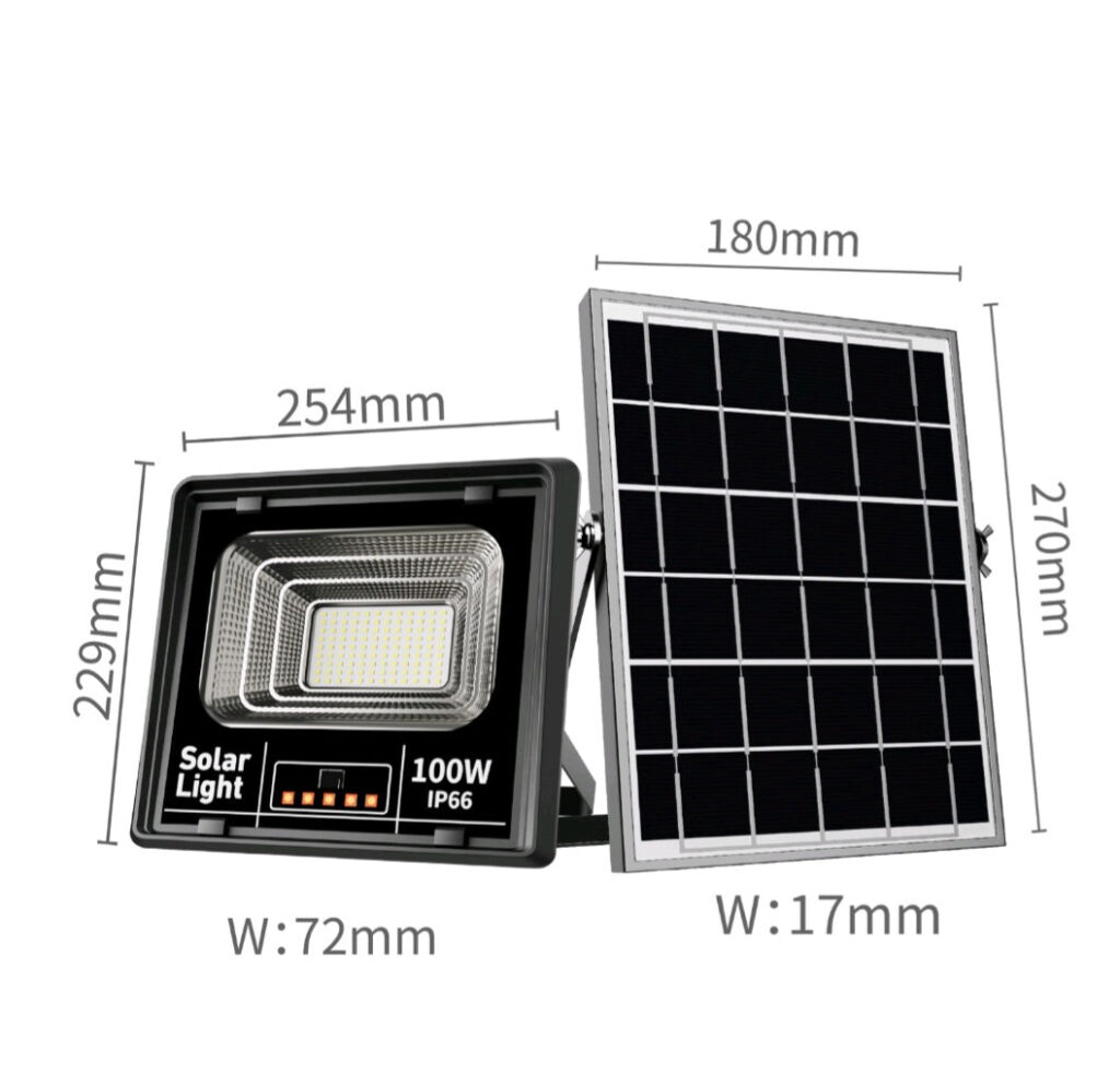 Solarni led reflektor sa panelom 100w