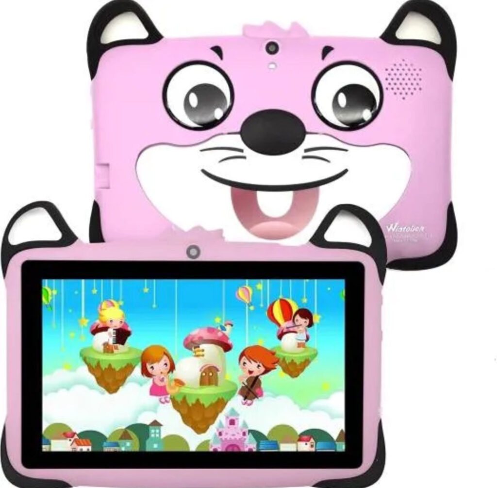 Deciji tablet K-717  sa gumenom maskom roze