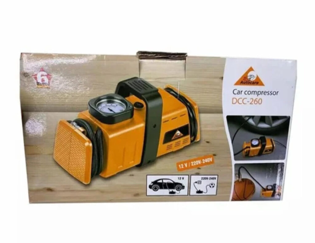 Kompresor za pumpanje guma 12v-220v sa manometrom