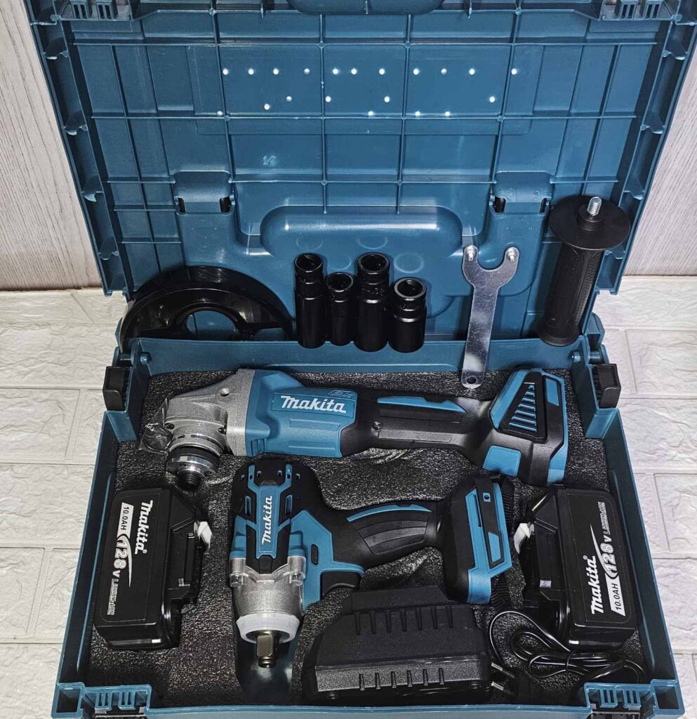 Makita aku set brusilica i udarni odvijac 128V sa 2 baterije