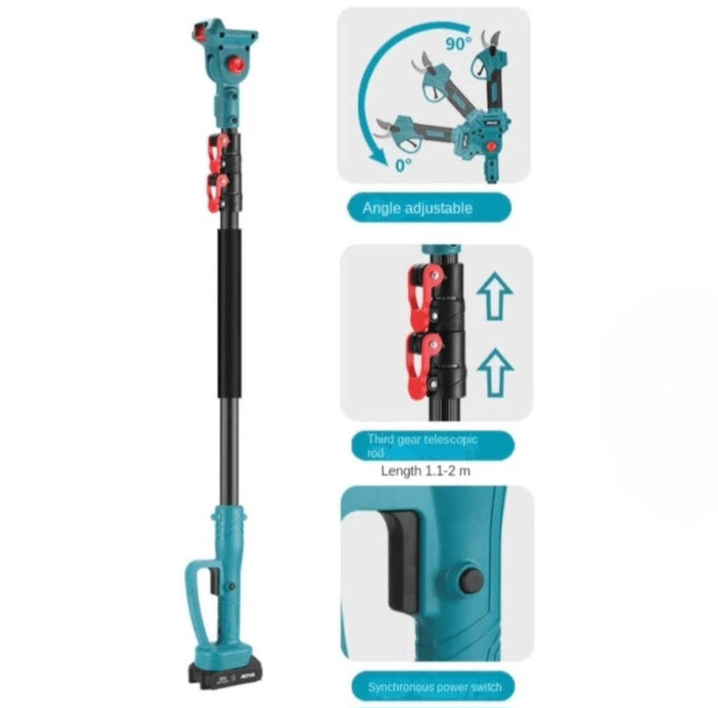 Makita aku set testera + makaze 128v dve baterije sa teleskopom