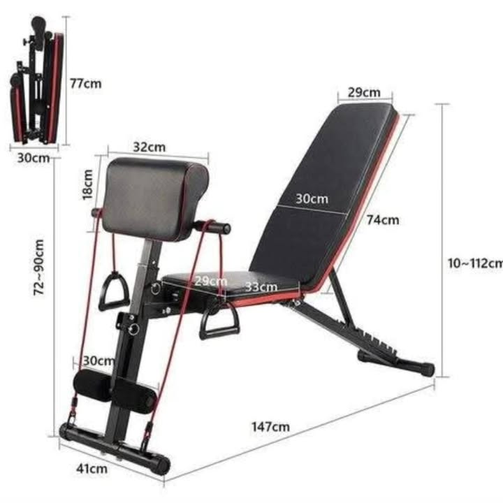 Sklopiva klupa za stomak MECO - nosivost 350 kg