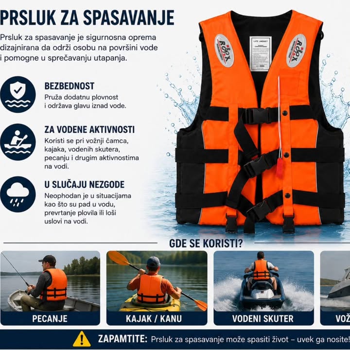 Prsluk za spasavanje - sigurnost na vodi