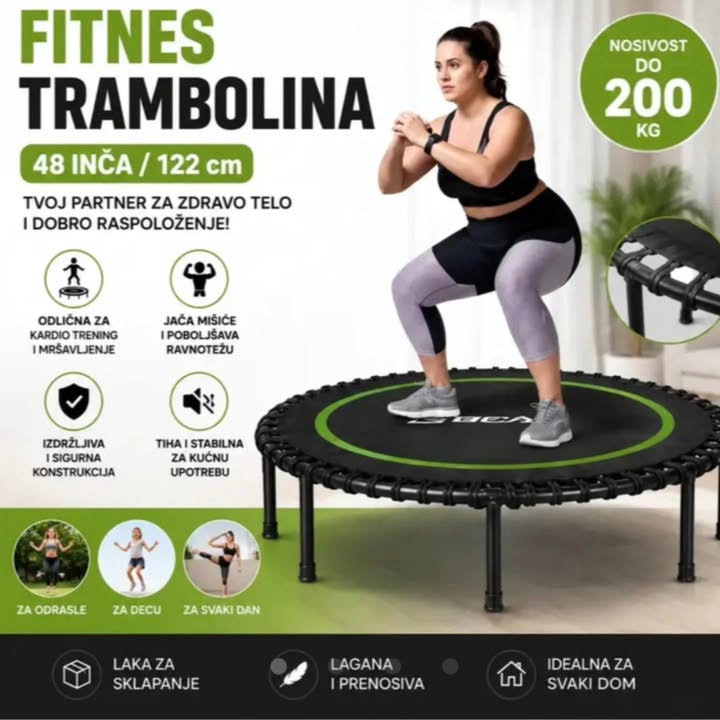 Fitnes trambolina 122 cm - nosivost do 200 kg