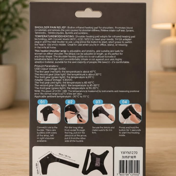 Grejač za rame - USB terapija toplotom (3 nivoa)